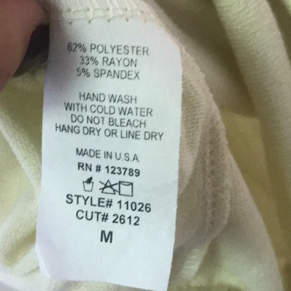 Charlotte Avery Yellow Open Front Blouse New - Picture 6 of 8